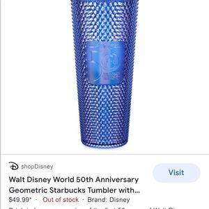 Starbucks WDW 50th anniversary tumbler